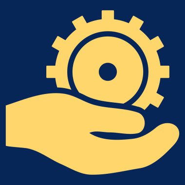 Geliştirme hizmet düz vektör simgesi