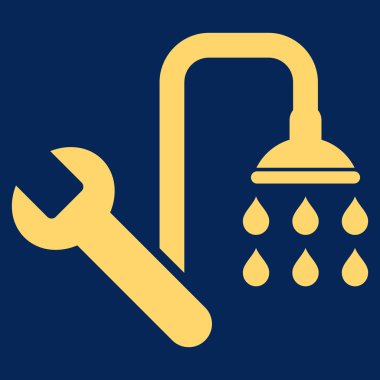 Sıhhi tesisat düz vektör simgesi