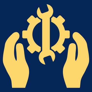 servis düz vektör sembolünü onar