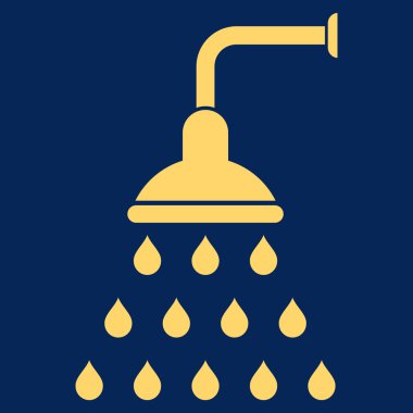 Duş düz vektör simgesi