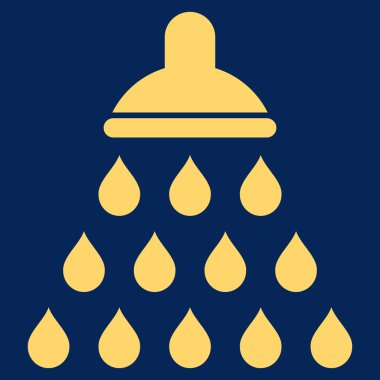 Duş düz vektör simgesi