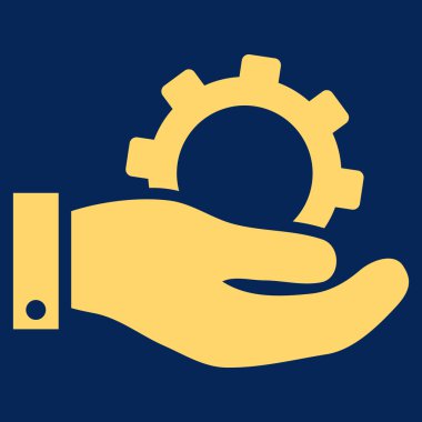 Hizmet düz vektör simgesi