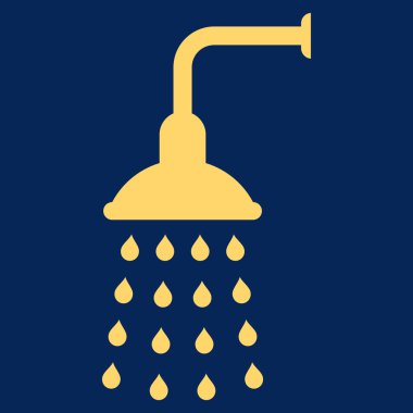 Duş düz vektör simgesi