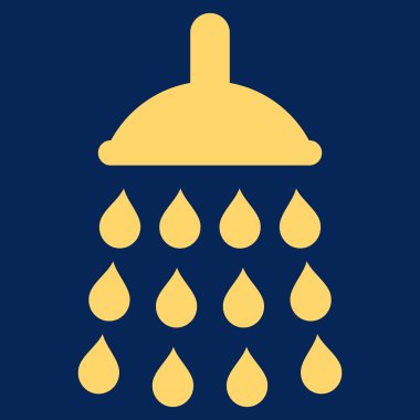 Duş düz vektör simgesi