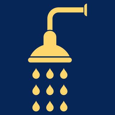 Duş düz vektör simgesi