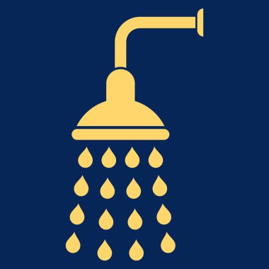 Duş düz vektör simgesi