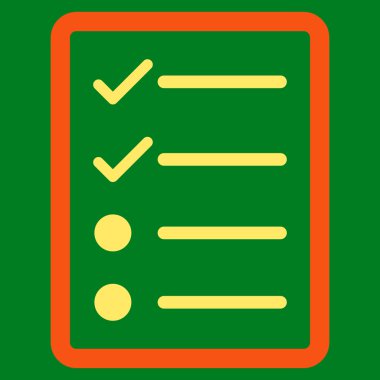 Checklist Page Flat Vector Symbol