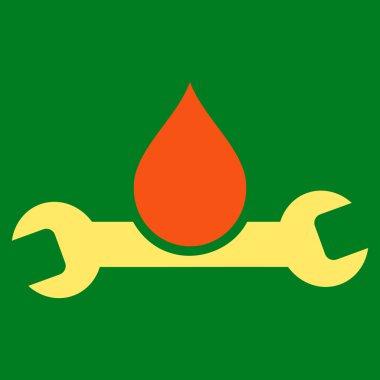 Sıhhi tesisat düz vektör simgesi