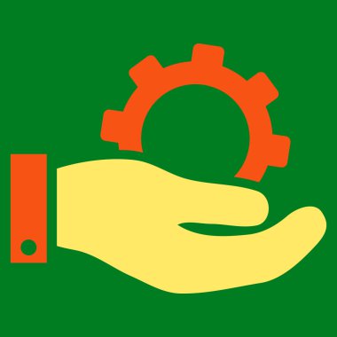 Hizmet düz vektör simgesi