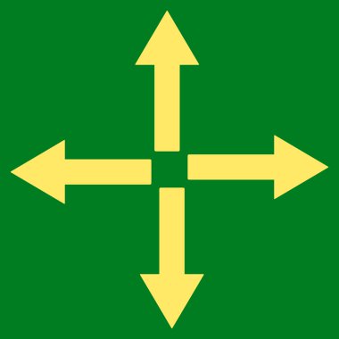 Genişletin okları düz vektör simgesi