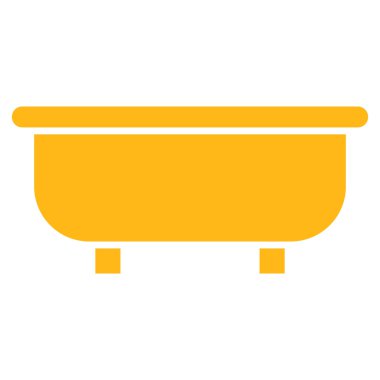 Küvet düz vektör simgesi