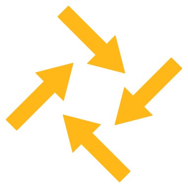 Centripetal Arrows Flat Vector Symbol