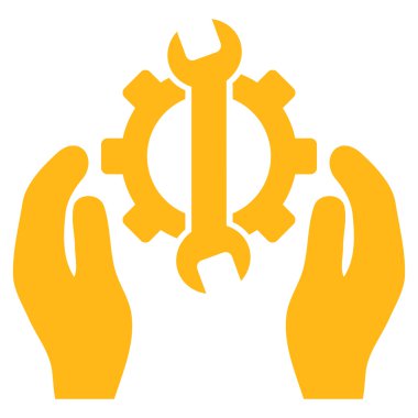 servis düz vektör sembolünü onar