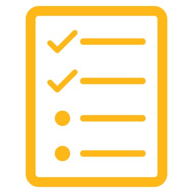 Checklist Page Flat Vector Symbol
