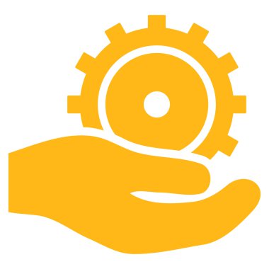 Geliştirme hizmet düz vektör simgesi