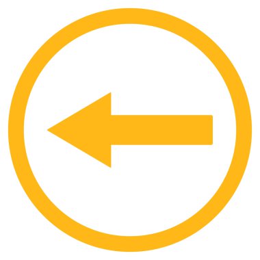 Left Rounded Arrow Flat Vector Symbol