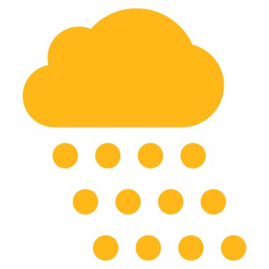 Yağmur bulutu düz vektör simgesi