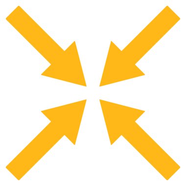 Center Arrows Flat Vector Symbol