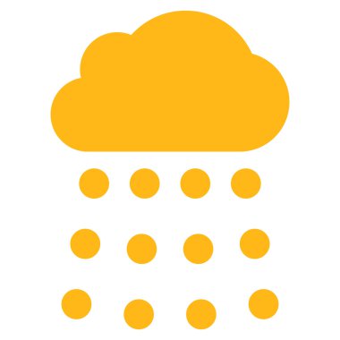 Yağmur bulutu düz vektör simgesi