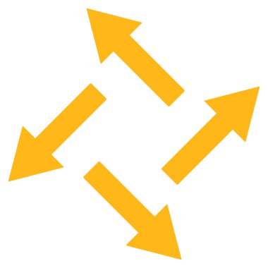 Vektör simge santrifüj oklar düz