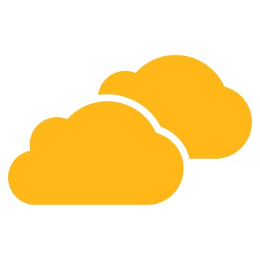 Bulutlar düz vektör simgesi