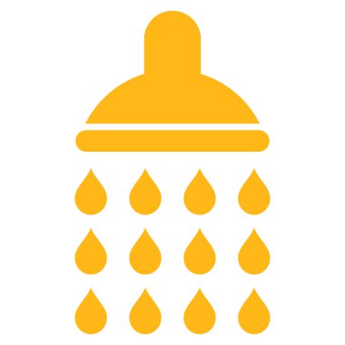 Duş düz vektör simgesi