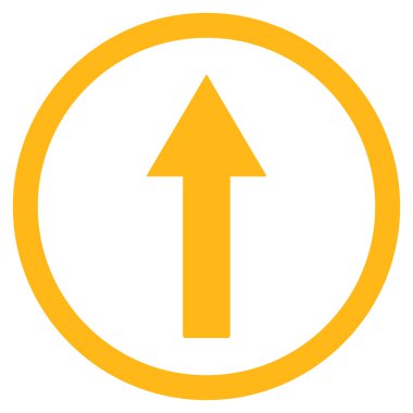 Up Rounded Arrow Flat Vector Symbol