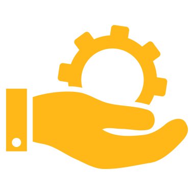 Hizmet düz vektör simgesi