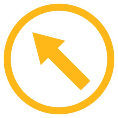 Up-Left Rounded Arrow Flat Vector Symbol