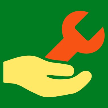 servis düz vektör sembolünü onar