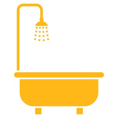 Duş banyo düz vektör simgesi