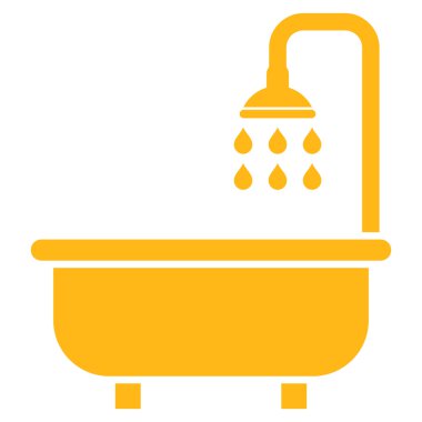 Duş banyo düz vektör simgesi