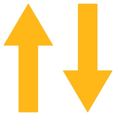 Vertical Flip Arrows Flat Vector Symbol