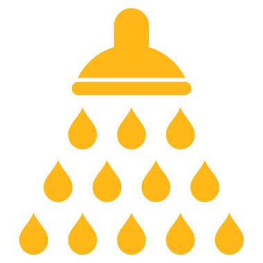 Duş düz vektör simgesi