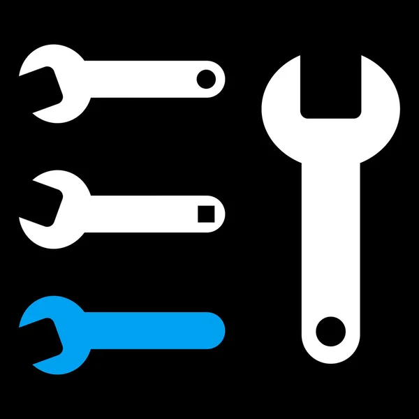 Wrench Flat Vector Symbols — Stock Vector