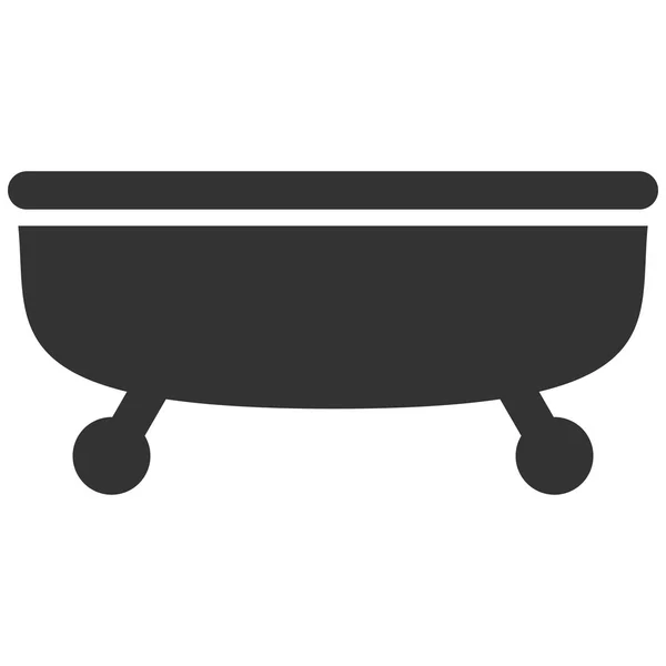 Symbole de vecteur plat de baignoire — Image vectorielle