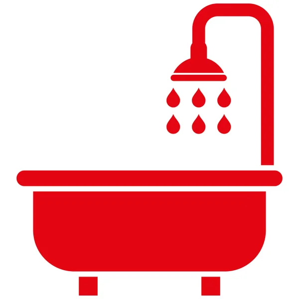 Shower Bath Flat Vector Symbol — Stockvector