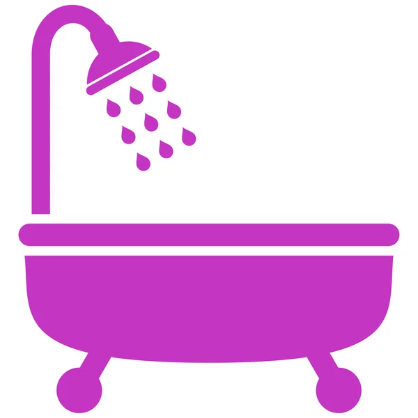 淋浴平面矢量符号 — 图库矢量图片