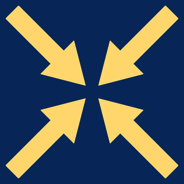 Center Arrows Flat Vector Symbol — Stockový vektor