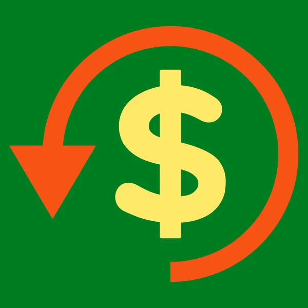 Chargeback flacher Vektor Symbol — Stockvektor