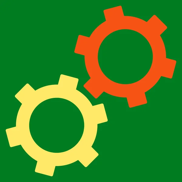 Gears Flat Vector Symbol — 图库矢量图片