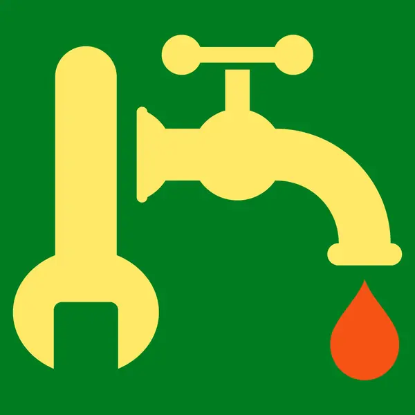 Simbolo vettoriale piatto idraulico — Vettoriale Stock