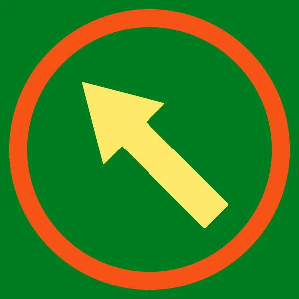 Up-Left Rounded Arrow Flat Vector Symbol — Stockový vektor