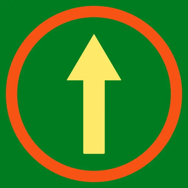 Up Rounded Arrow Flat Vector Symbol — Διανυσματικό Αρχείο