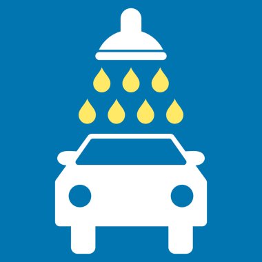 Oto yıkama düz vektör simgesi