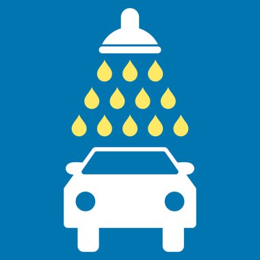 Araba duş düz vektör simgesi