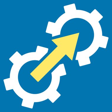 Gear Integration Flat Vector Symbol