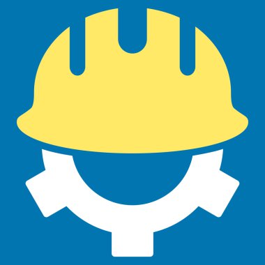 Geliştirme kask düz vektör simgesi