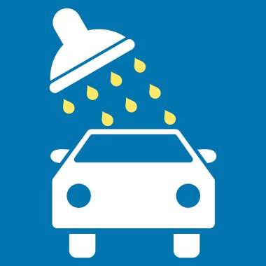 Oto yıkama düz vektör simgesi