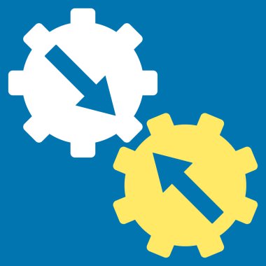 Gear Integration Flat Vector Symbol